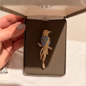 Vintage Nolan Miller blue bird brooch